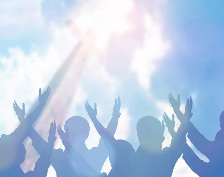 Soft,Focus,Of,Christian,People,Group,Raise,Hands,Up,Worship
